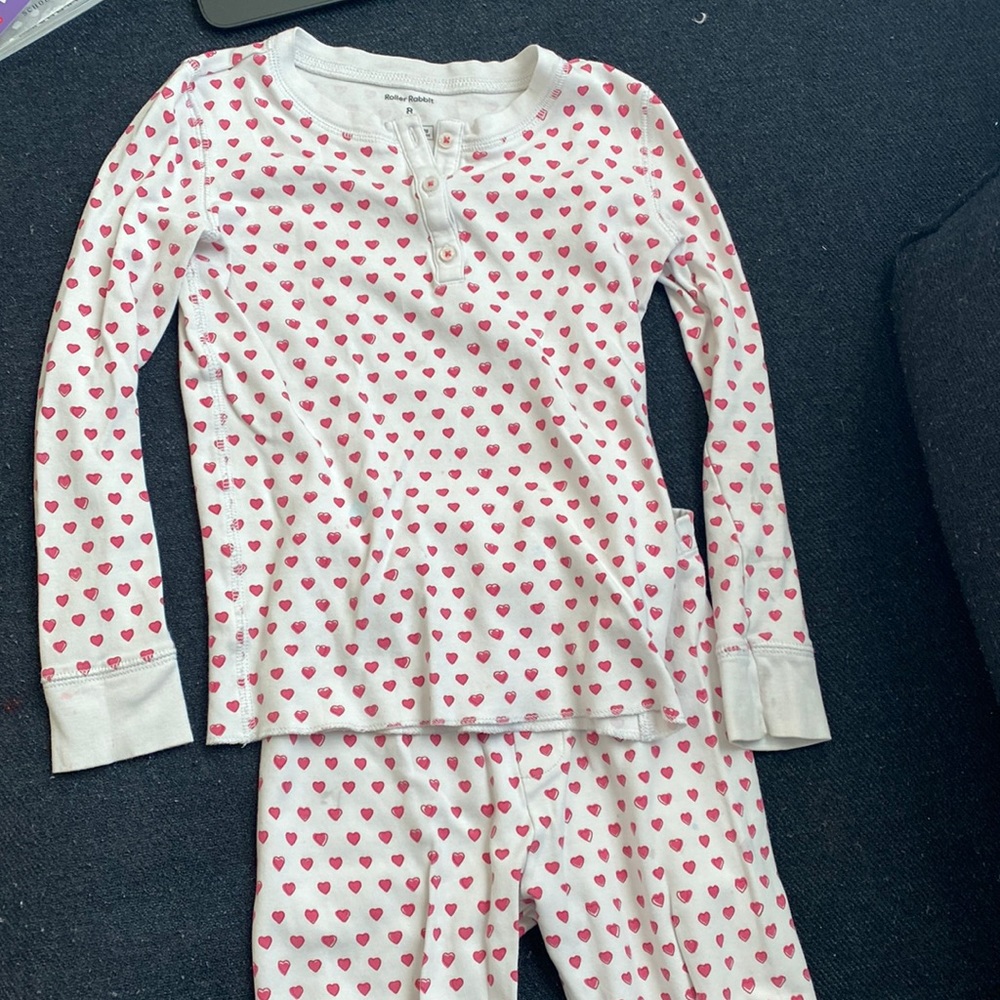 Roberta roller rabbit pink heart pjs